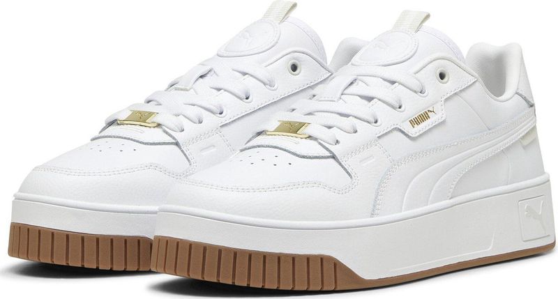 PUMA - Carina Street - Sneakers - Wit/Goud - Leer
