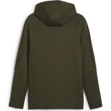 PUMA EVOSTRIPE Full-Zip Hoodie DK Heren Trui - Dark Olive