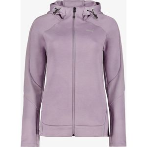 Puma - Evostripe - Vest - Paars - Regular Fit, Hoge Kraag, Verstelbare Capuchon, 77% Katoen, 23% Polyester