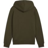 Hoodie - Donkergroen - Katoen en Polyester - Regular Fit met Capuchon