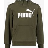 Hoodie - Donkergroen - Katoen en Polyester - Regular Fit met Capuchon