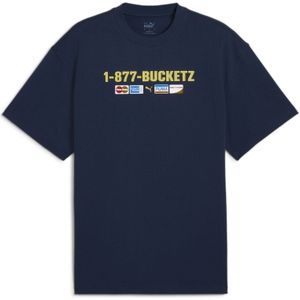 PUMA Step Up Your Game basketbalshirt voor Heren, Blauw, Maat XS