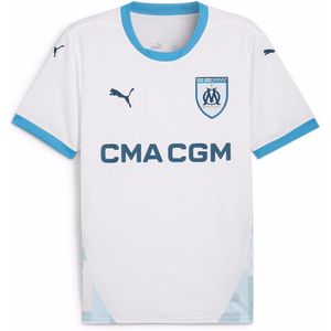 Puma - OM 2024/25 - Thuisshirt - Wit/Blauw - Ademend en Ergonomisch Ontwerp