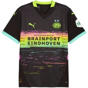 Puma Heren PSV Uitshirt 2024 2025 Volwassenen, Zwart, XL