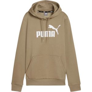 Puma - Essential Hoodie - Lichtbruin - Wit - 66% Katoen - 34% Polyester