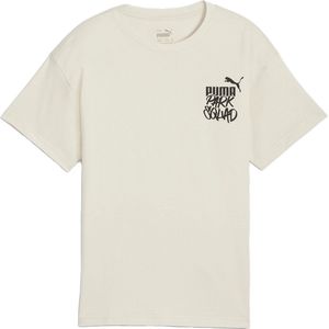 Puma ess+ mid 90s grafisch t-shirt in de kleur ecru