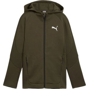 Puma evostripe fz hoodie dk b in de kleur groen