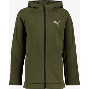Puma Evostripe kinder sweatvest donkergroen