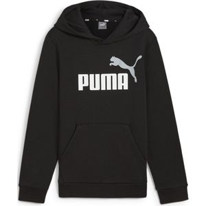 PUMA ESS+ 2 Col Big Logo Hoodie FL B Jongens Trui - PUMA White-Medium Gray