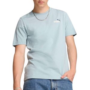 PUMA - T-shirt - Lichtblauw - Katoen
