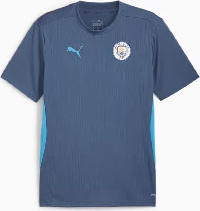 PUMA Manchester City Trainingsshirt 2024-2025 Kids grijs blauw
