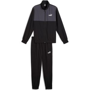 PUMA Woven Colorblock Suit cl Heren Trainingspak - Puma Black - Maat M
