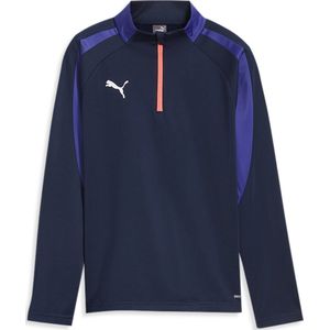 PUMA IndividualLIGA 1 4 Zip Top Jr Unisex Sportshirt - Club Navy0