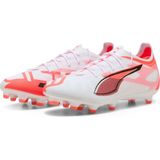 Puma Ultra 5 Pro FG/AG Voetbalschoenen - PUMA White-PUMA Black-Glowing Red