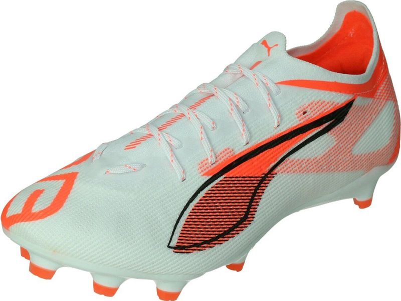 Puma Ultra 5 Pro FG/AG Voetbalschoenen - PUMA White-PUMA Black-Glowing Red