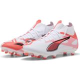 PUMA - ULTRA 5 MATCH+ FG/AG Voetbalschoenen - Zwart/Rood/Wit - Gerecycled Materiaal