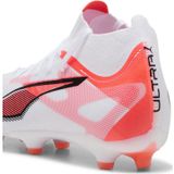 PUMA - ULTRA 5 MATCH+ FG/AG Voetbalschoenen - Zwart/Rood/Wit - Gerecycled Materiaal
