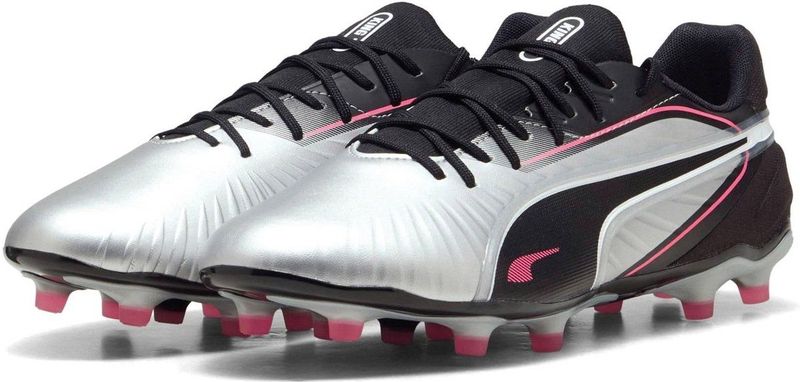 Puma - King Match Voetbalschoenen - Zwart - Synthetisch Leder - FG/AG