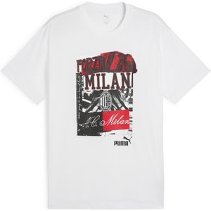 A.C. Milan T-shirt ftblNRGY+, voetbalshirt, officieel product, wit, volwassenen, maat S, Wit, S