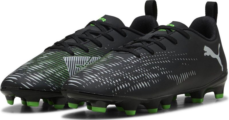 Puma FUTURE 8 PLAY FG/AG Voetbalschoenen Zwart/Lichtgrijs/Groen