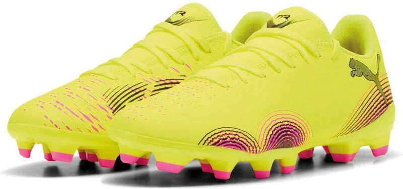 PUMA - FUTURE 8 PLAY FG/AG - Voetbalschoenen - Zwart/Geel - Synthetisch Bovenwerk