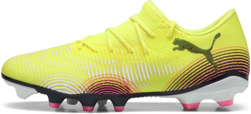 PUMA - FUTURE 8 MATCH FG/AG - Lage Voetbalschoenen - Zwart/Geel - Mesh