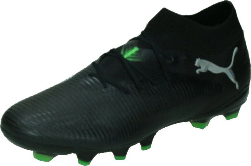 PUMA Unisex Future 8 PRO FG/AG Voetbalschoen - Zwart Zilver Fluo Groen