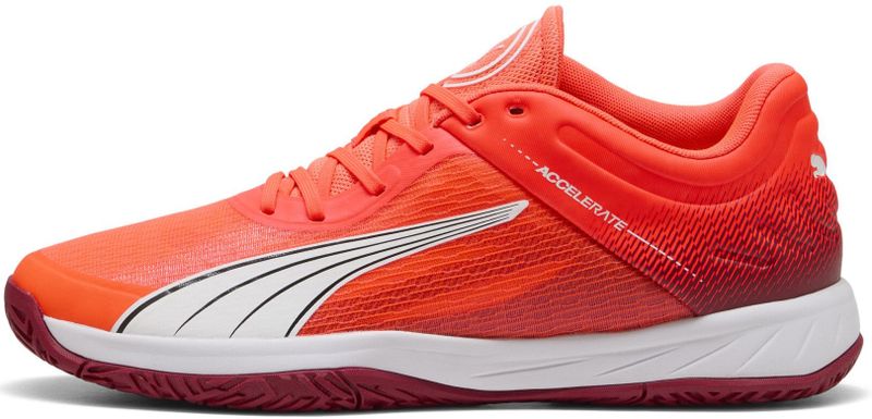 PUMA - Accelerate Turbo - Handbalschoenen - Rood/Wit - Materiaal: Rubber/EVA