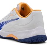 PUMA - NOVA Smash - Padelschoen - White Vivid Blue Heat Fire Black