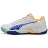 PUMA - NOVA Smash - Padelschoen - White Vivid Blue Heat Fire Black