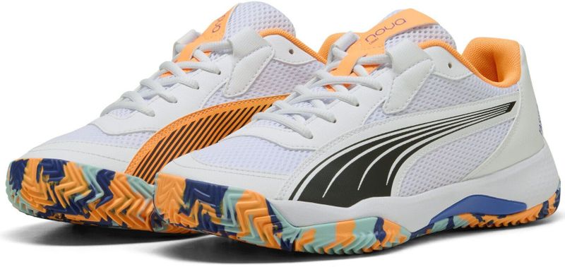 PUMA - Court - Padelschoenen - Blauw/Zwart/Wit - Gerecycled Materiaal