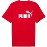 PUMA - T-shirt - Zwart - Katoen - Rubber Logo Opdruk