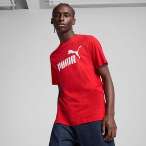 PUMA - T-shirt - Zwart - Katoen - Rubber Logo Opdruk