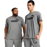 PUMA - ESS No. 1 Logo Tee - T-shirt - Medium Gray Heather - Gerecycled Katoen