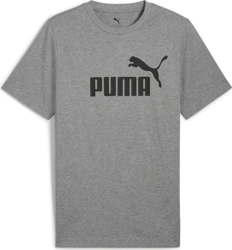 PUMA - ESS No. 1 Logo Tee - T-shirt - Medium Gray Heather - Gerecycled Katoen