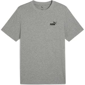 PUMA - T-shirt - Grijs - Katoen - Klein Logo