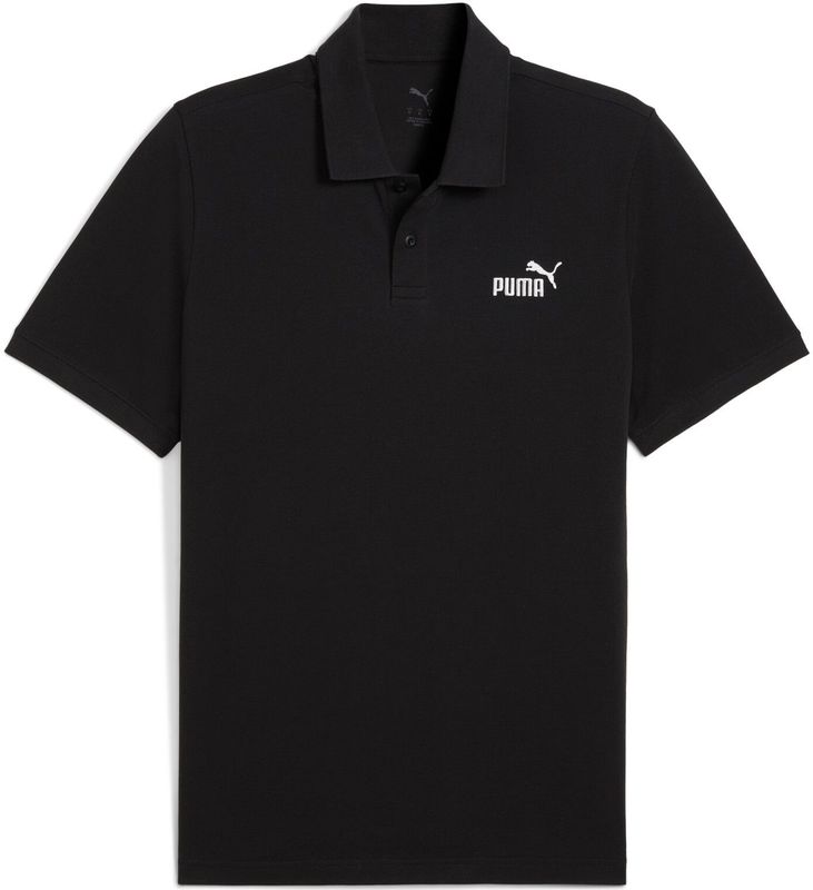 PUMA - ESS No. 1 Logo Pique Polo - Puma Black - Gerecycled Katoen