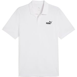 PUMA - ESS No. 1 Logo Pique Polo - Wit - Gerecycled Katoen