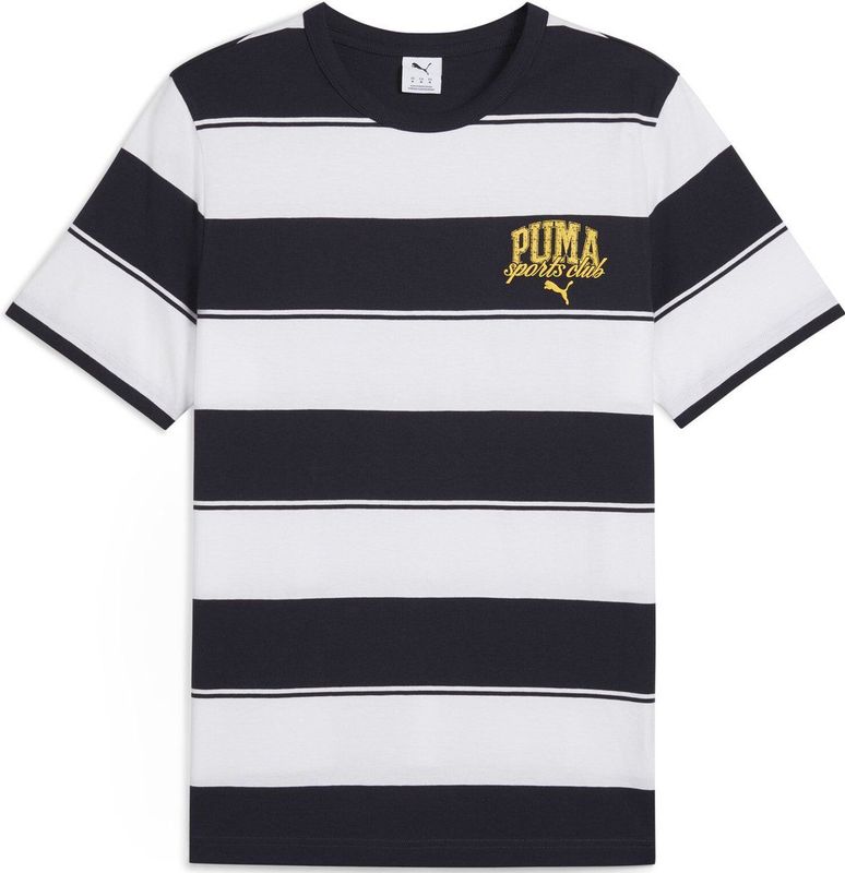 PUMA - T-shirt - Streepjesprint - Katoen - Normale Pasvorm