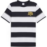 PUMA - T-shirt - Streepjesprint - Katoen - Normale Pasvorm