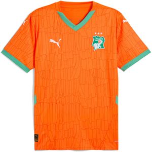 PUMA - Ivoorkust 2025 Thuisshirt - Oranje - Gerecycled Materiaal - DryCELL Technologie