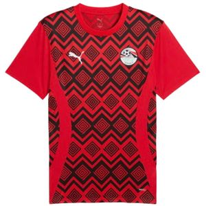 PUMA - Egypte Prematch-Shirt - Zwart/Rood - Gerecycled Materiaal