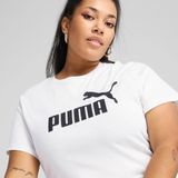 Puma - Essentials Logo T-Shirt - Wit - Katoen - Dames