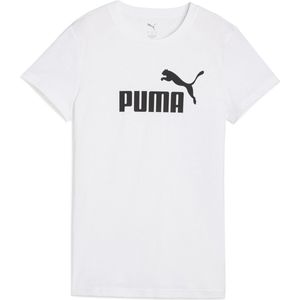 Puma - Essentials Logo T-Shirt - Wit - Katoen - Dames