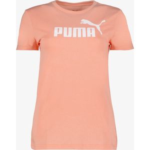 Puma - Essentials Logo T-Shirt - Dames - Zwart - 70% Katoen, 30% Gerecycled Katoen