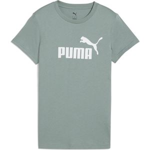 Puma - Essentials Logo T-Shirt - Dames - Zwart - Katoen/Gerecycled Katoen