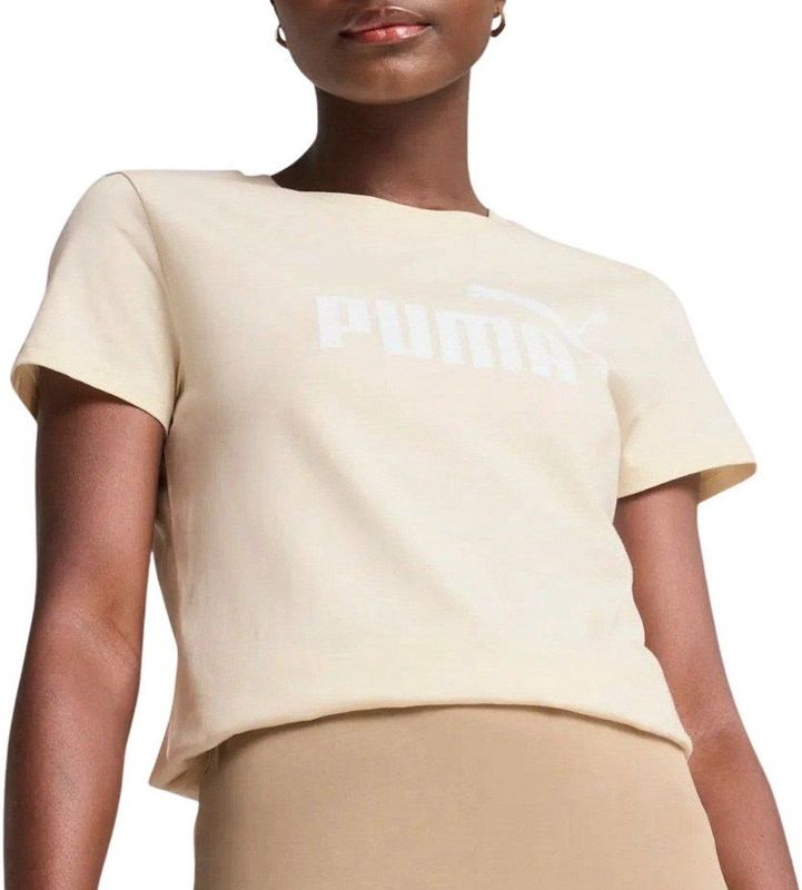 Puma - Essentials Logo T-Shirt - Zwart - Katoen Mix