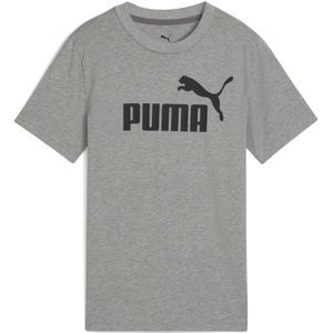 PUMA - ESS No. 1 Logo Tee - Sportshirt - Medium Gray Heather - Korte Mouwen