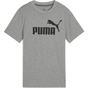 PUMA - ESS No. 1 Logo Tee - Sportshirt - Medium Gray Heather - Korte Mouwen