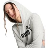 Puma - Essentials Logo Hoodie - Dames - Grijs - Katoen